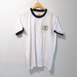 Peru Ringer Tee - San Alfonso de Ligorio School Logo - Size M